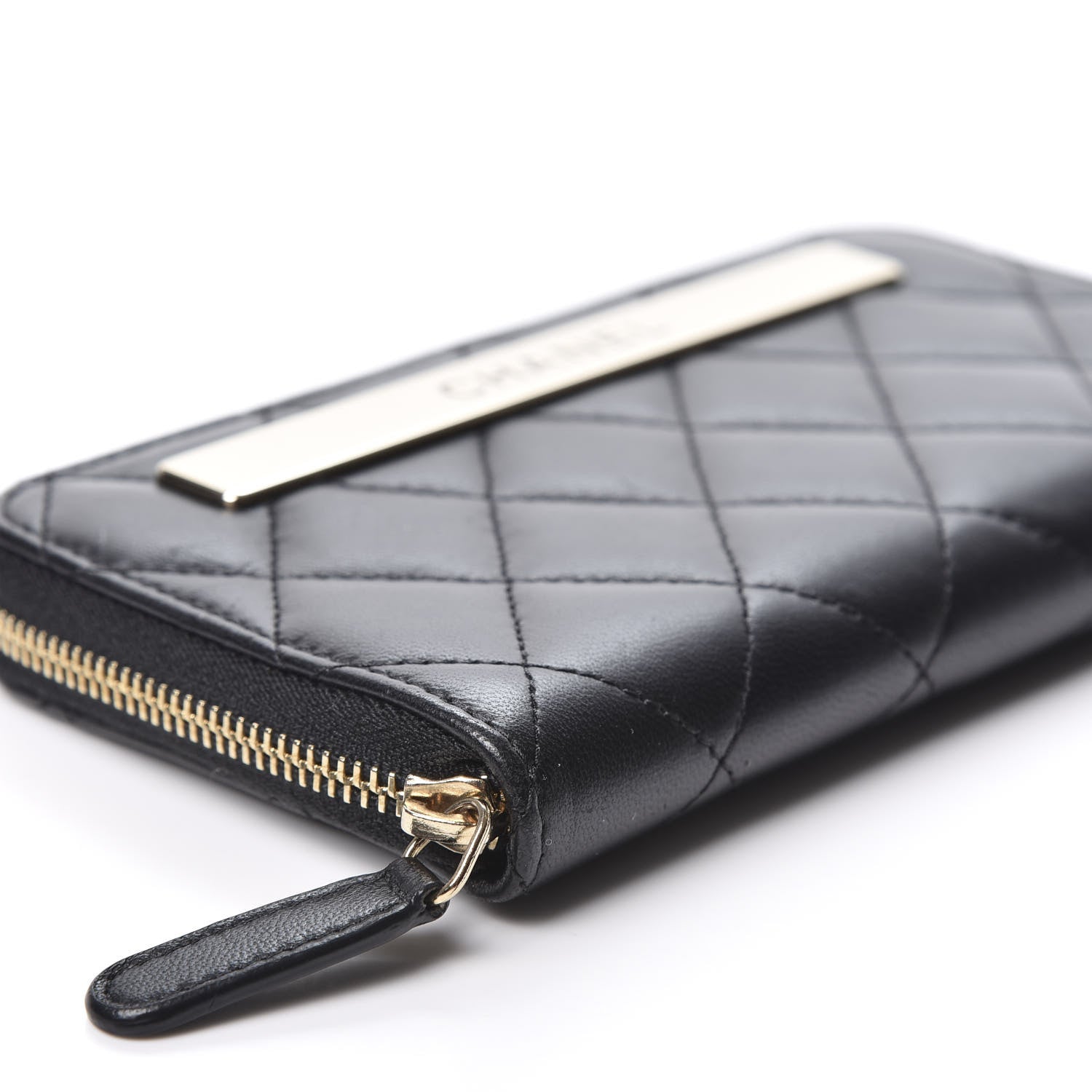 Chanel Lambskin Quilted Small Trendy CC Zip Around Wallet Black 5 of 9