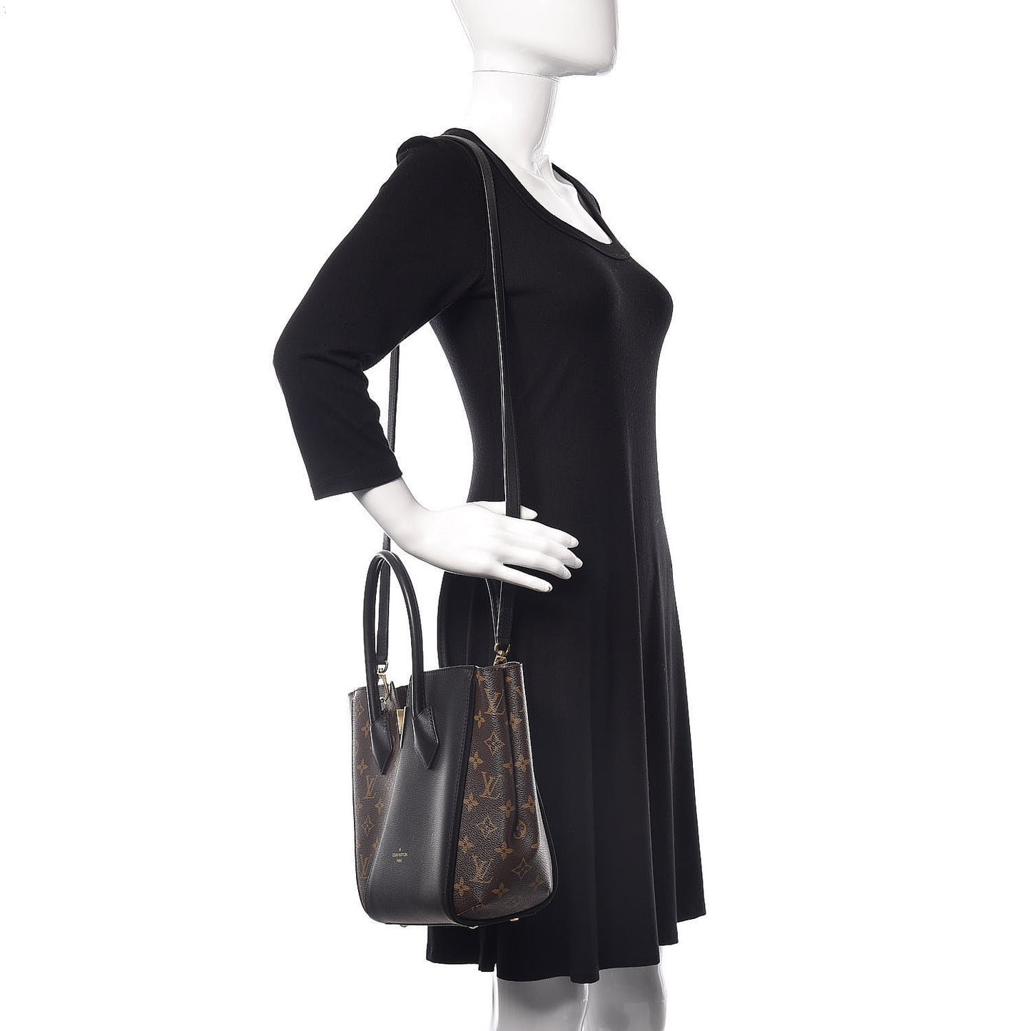 Calfskin Monogram Kimono Tote PM Black