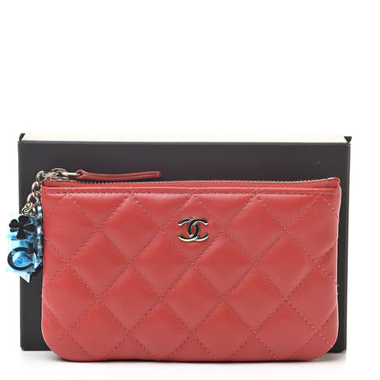 Chanel Lambskin Quilted Small Casino Cosmetic Case Red 8 of 8