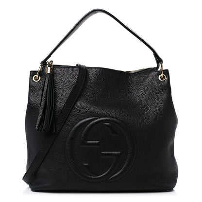 Gucci Pebbled Calfskin Large Soho Hobo Black 1 of 15
