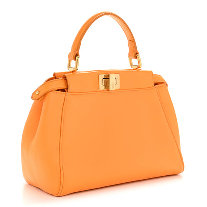 Fendi Nappa Mini Peekaboo Iconic Satchel Clementine 3 of 14