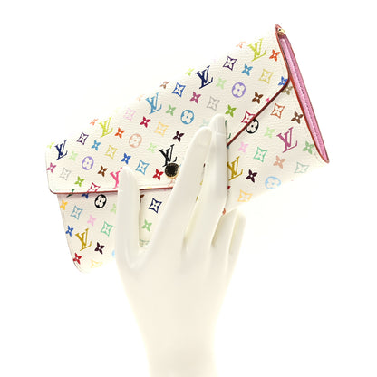 Louis Vuitton Monogram Multicolor Sarah Wallet NM White Litchi 2 of 7