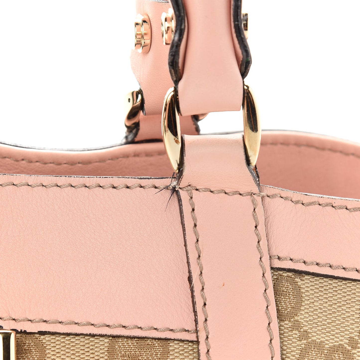 Monogram Small Gold D Ring Tote Pink