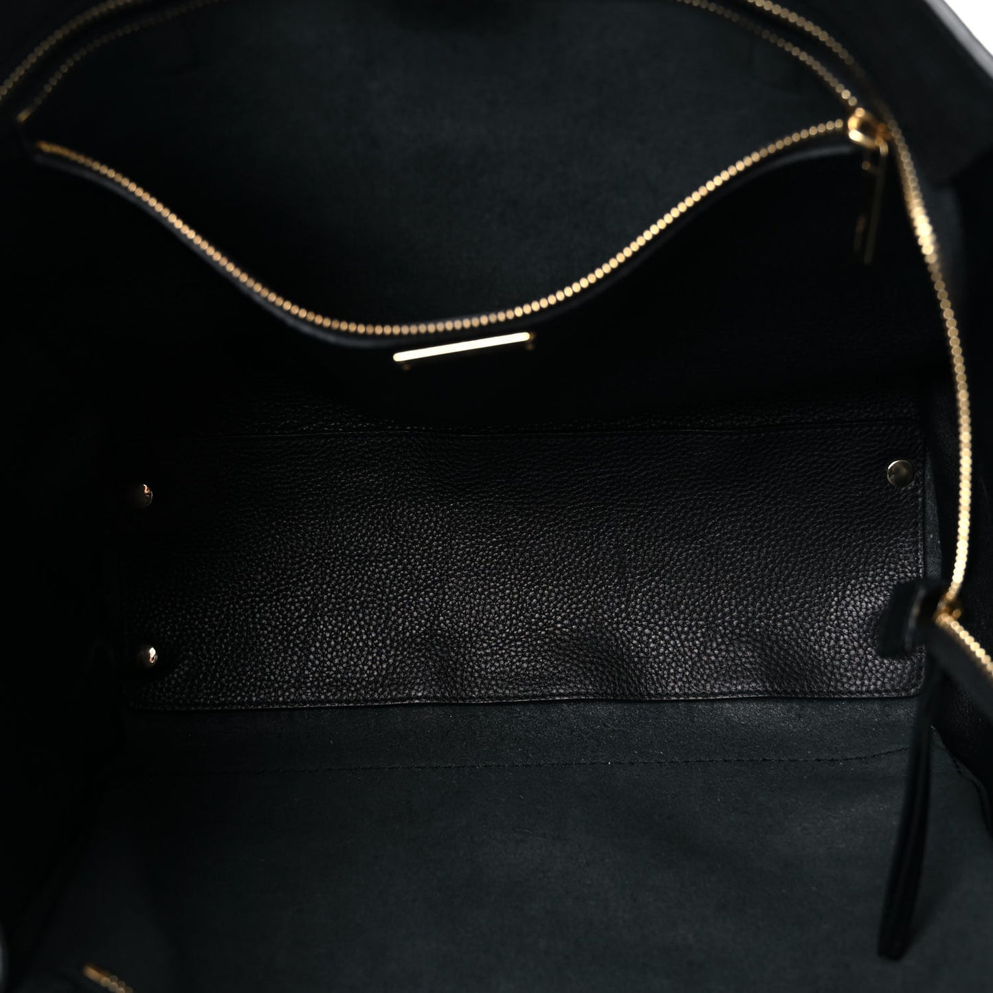 Hammered Calfskin Double Handle Medium Amy Tote Black