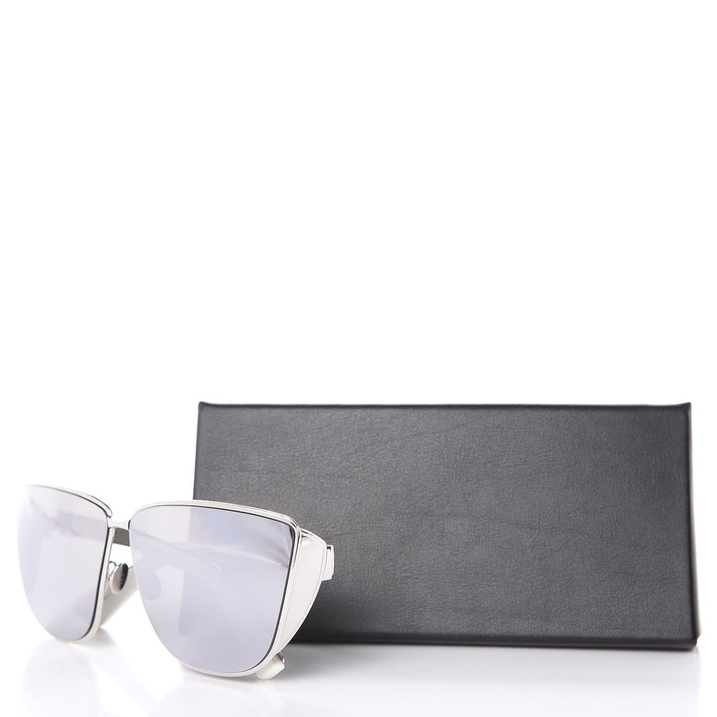 Metal Mirrored Futurist Sunglasses Silver