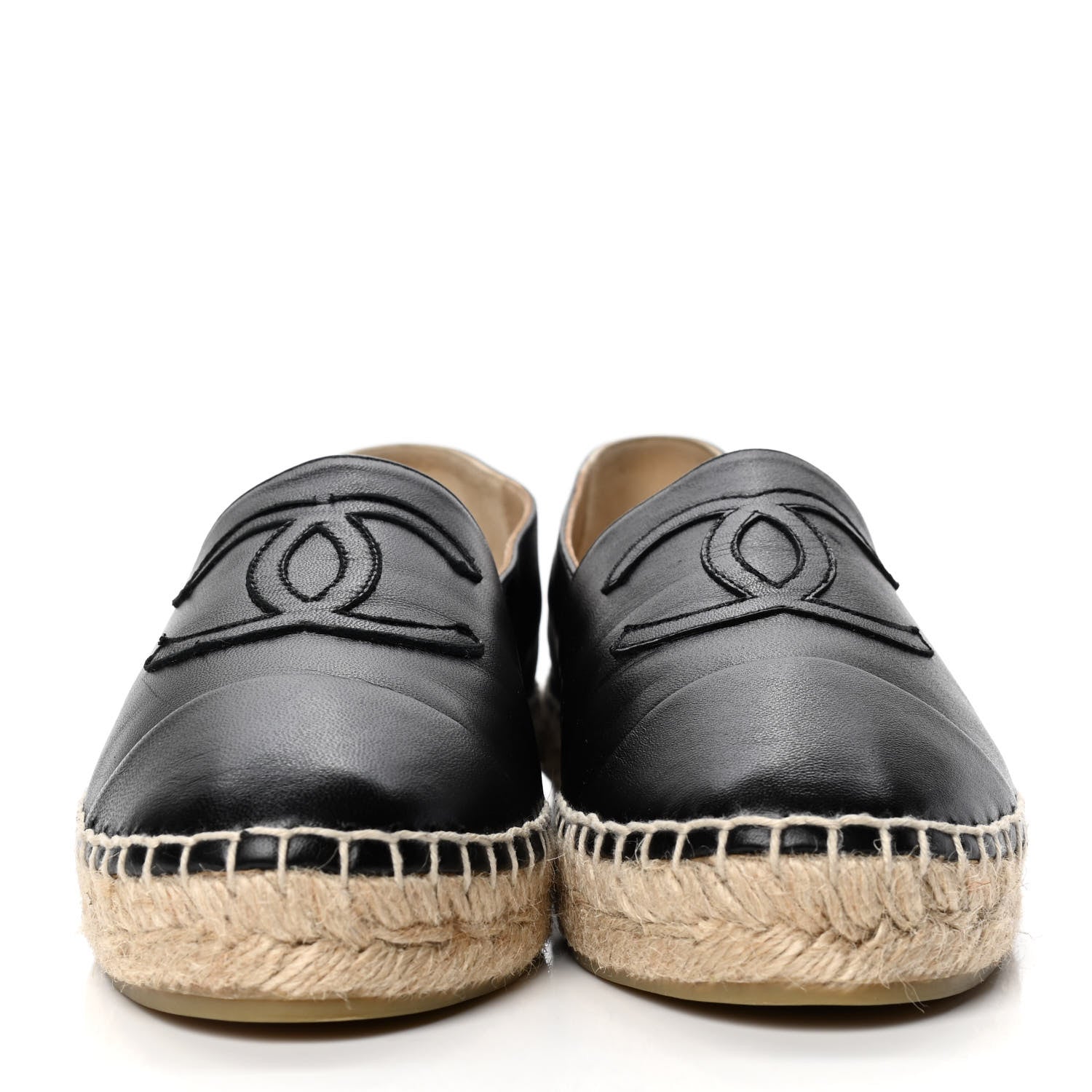 Chanel Lambskin CC Espadrilles 40 Black 2 of 5