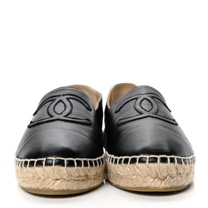 Chanel Lambskin CC Espadrilles 40 Black 2 of 5