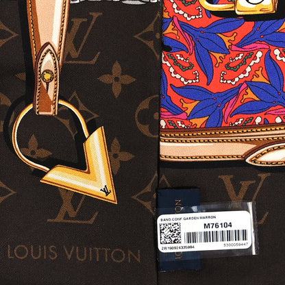Louis Vuitton Silk Monogram Confidential Garden Bandeau Brown 3 of 4