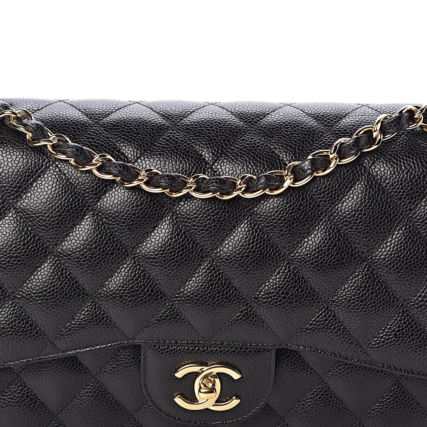 Chanel Caviar Quilted Jumbo Double Flap Black 10 of 11