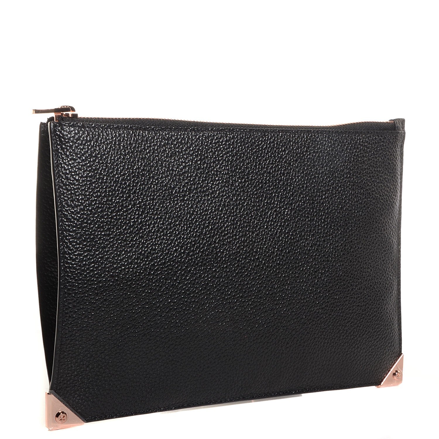 Alexander Wang Textured Leather Prisma Flat Pouch Black 3 of 6