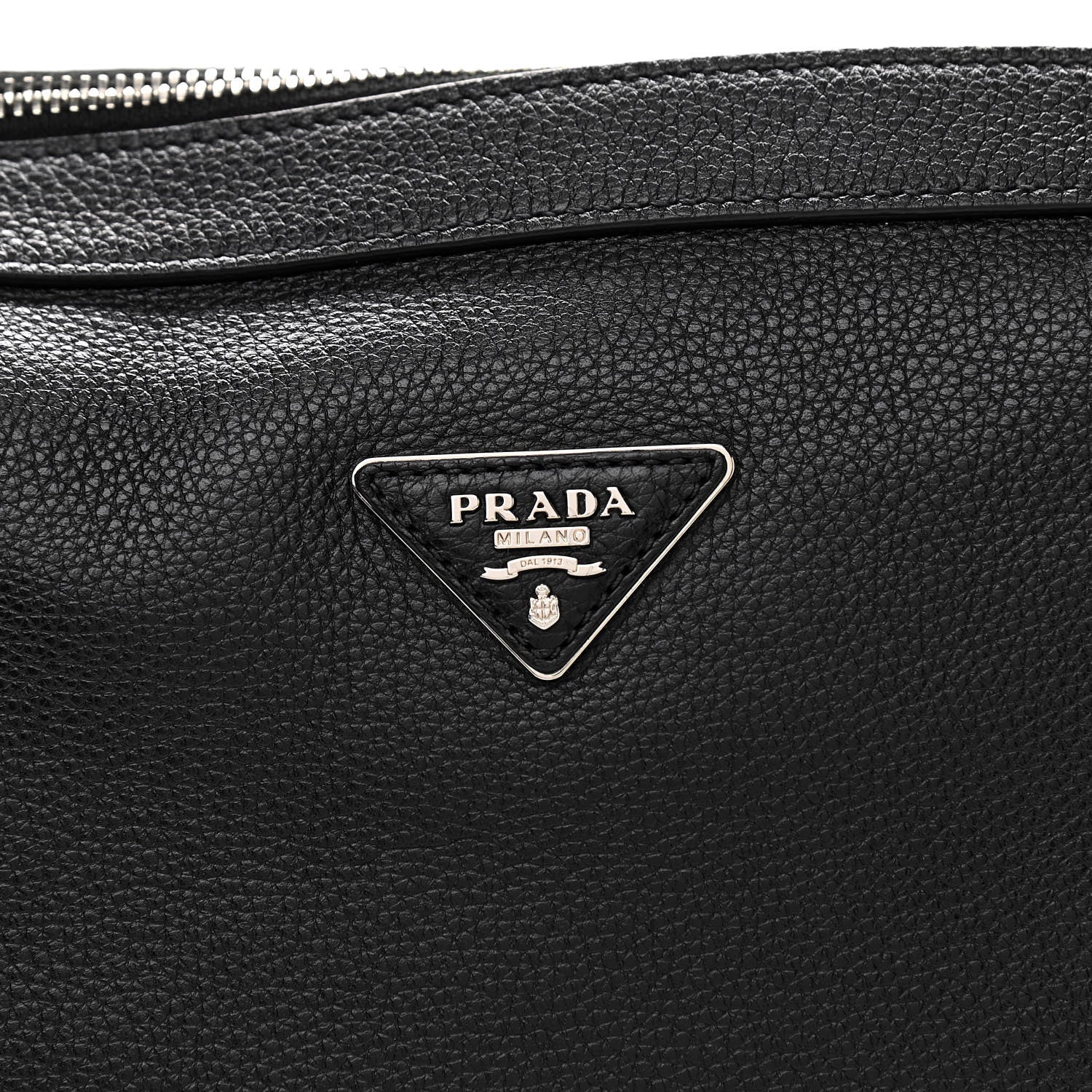 Prada Vitello Daino Shoulder Bag Black 8 of 13