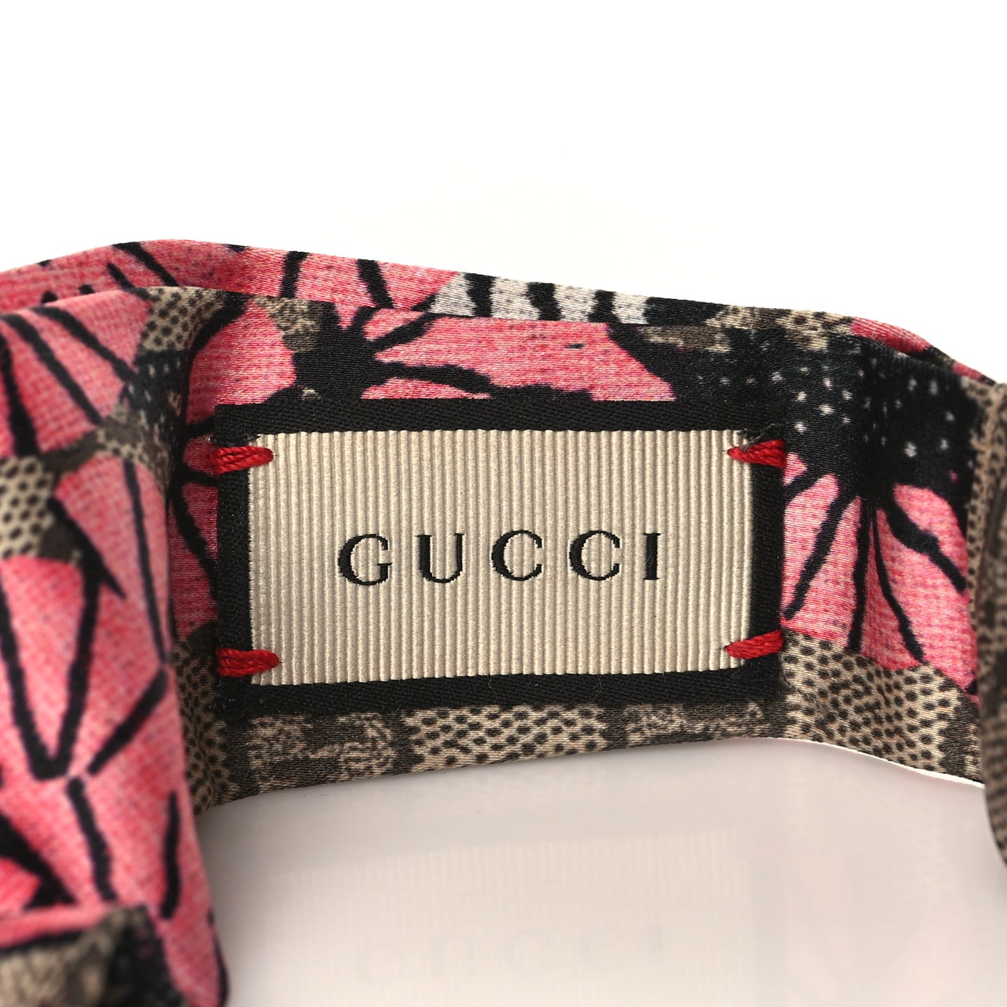 Silk Monogram Bengal Tiger Print Duchesse Headband Pink