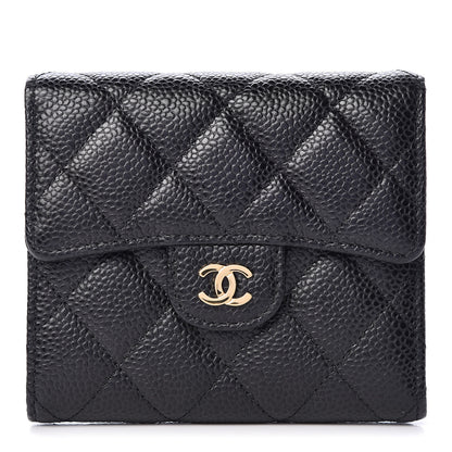 Chanel Caviar Quilted Compact Flap Wallet Black 1 of 10