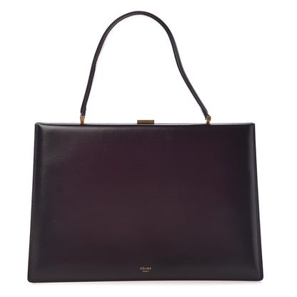 Celine Patina Box Calfskin Medium Clasp Bag Velvet 1 of 8