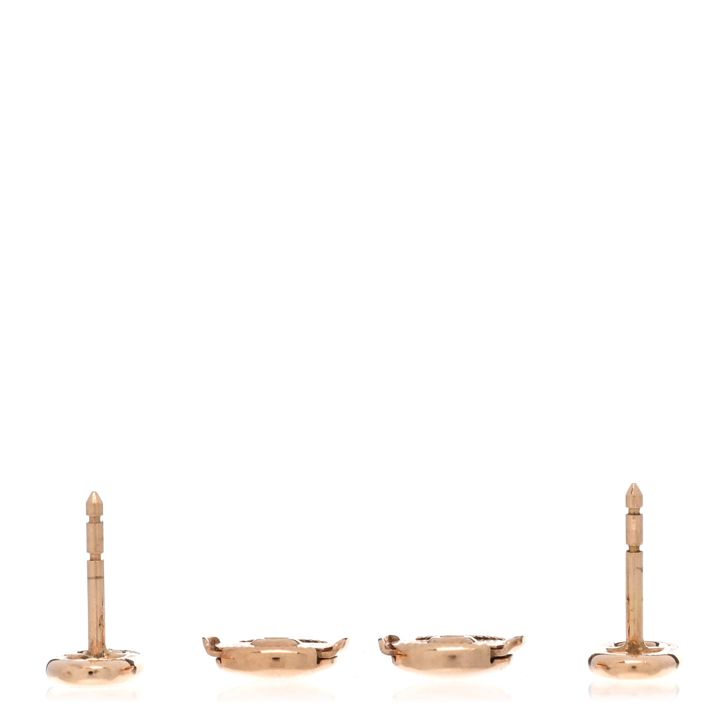 Hermes 18K Rose Gold TPM Farandole Stud Earrings 3 of 5