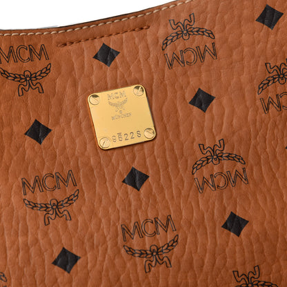MCM Visetos Large Luisa Shopper Tote Cognac 8 of 9