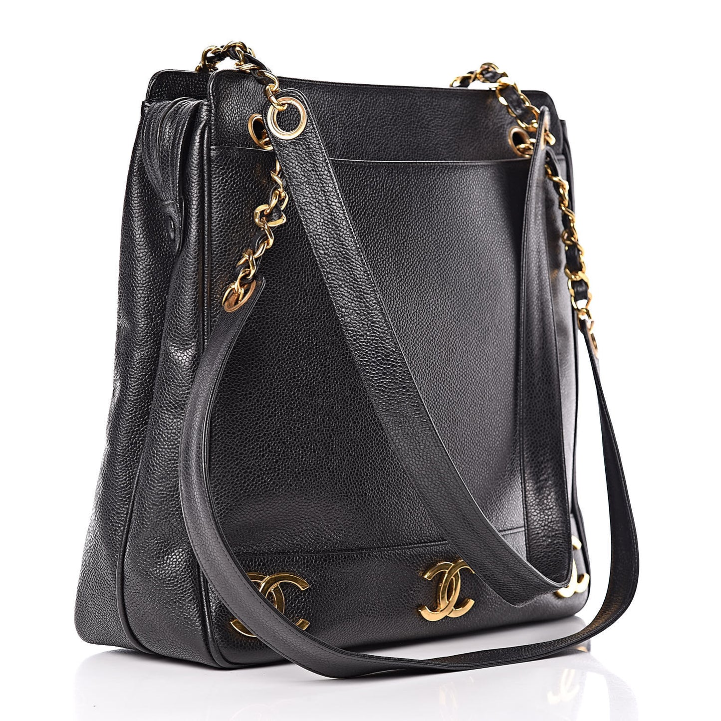 Caviar CC Shoulder Bag Black