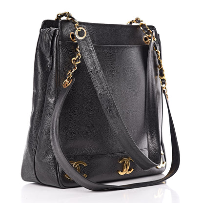 Chanel Caviar CC Shoulder Bag Black 3 of 13