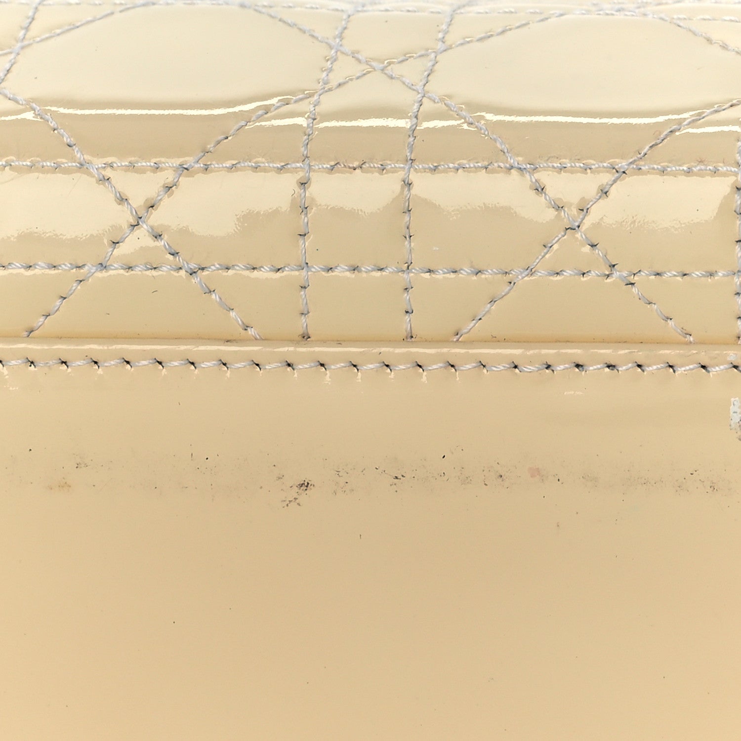 Christian Dior Patent Cannage Large Lady Dior White 10 of 15