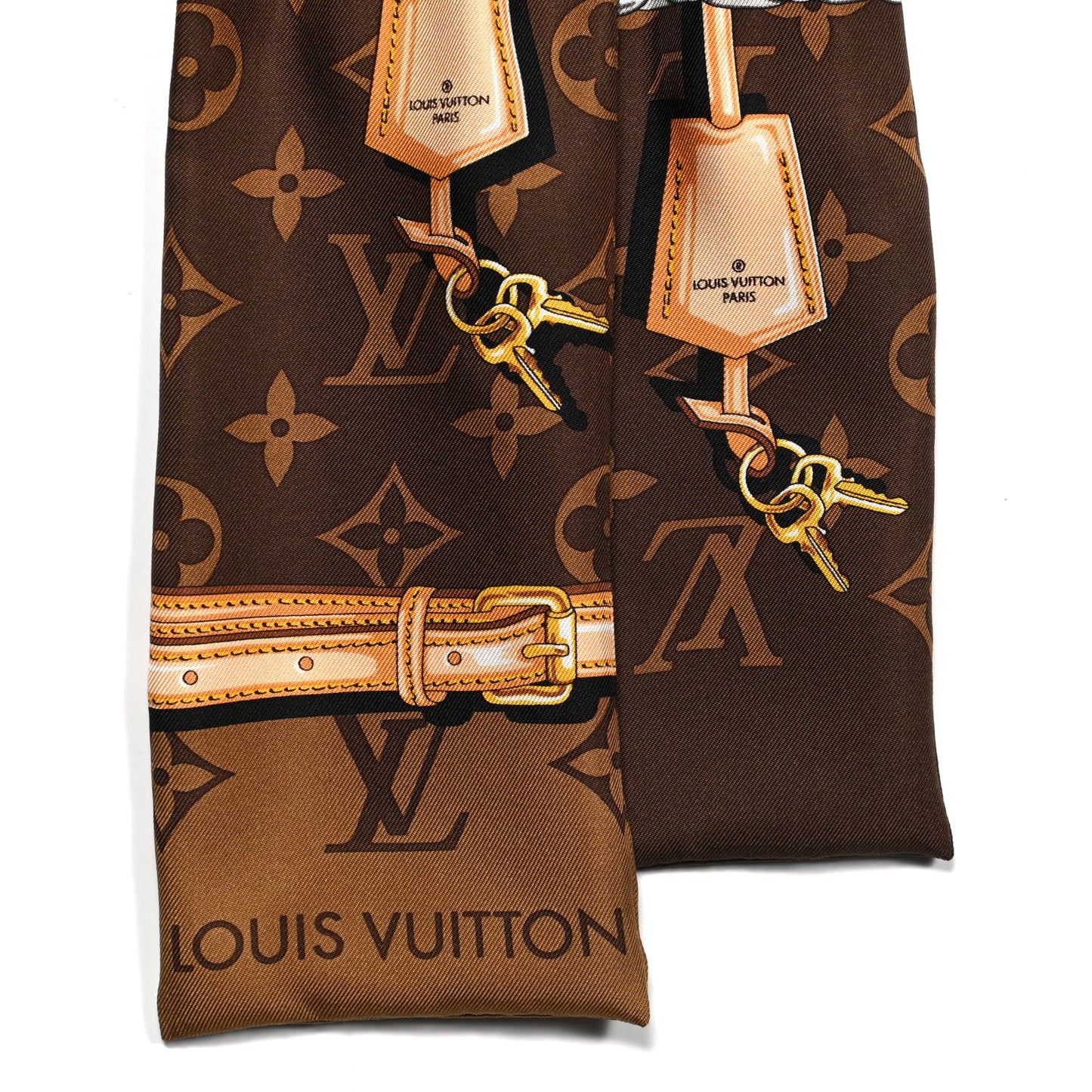 Silk Monogram Confidential Bandeau Brown