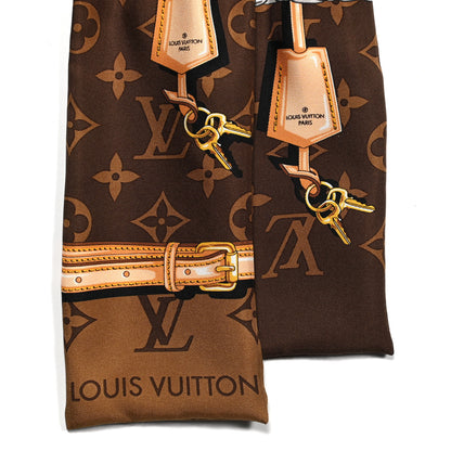 Louis Vuitton Silk Monogram Confidential Bandeau Brown 2 of 4