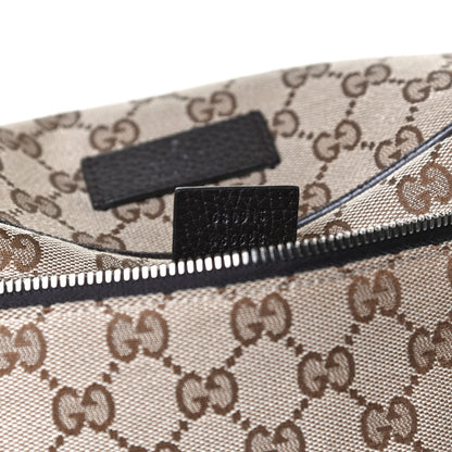 Gucci Monogram Dollar Calfskin Waist Pouch Beige Ebony Testa di Moro Marrone Scuro 7 of 11