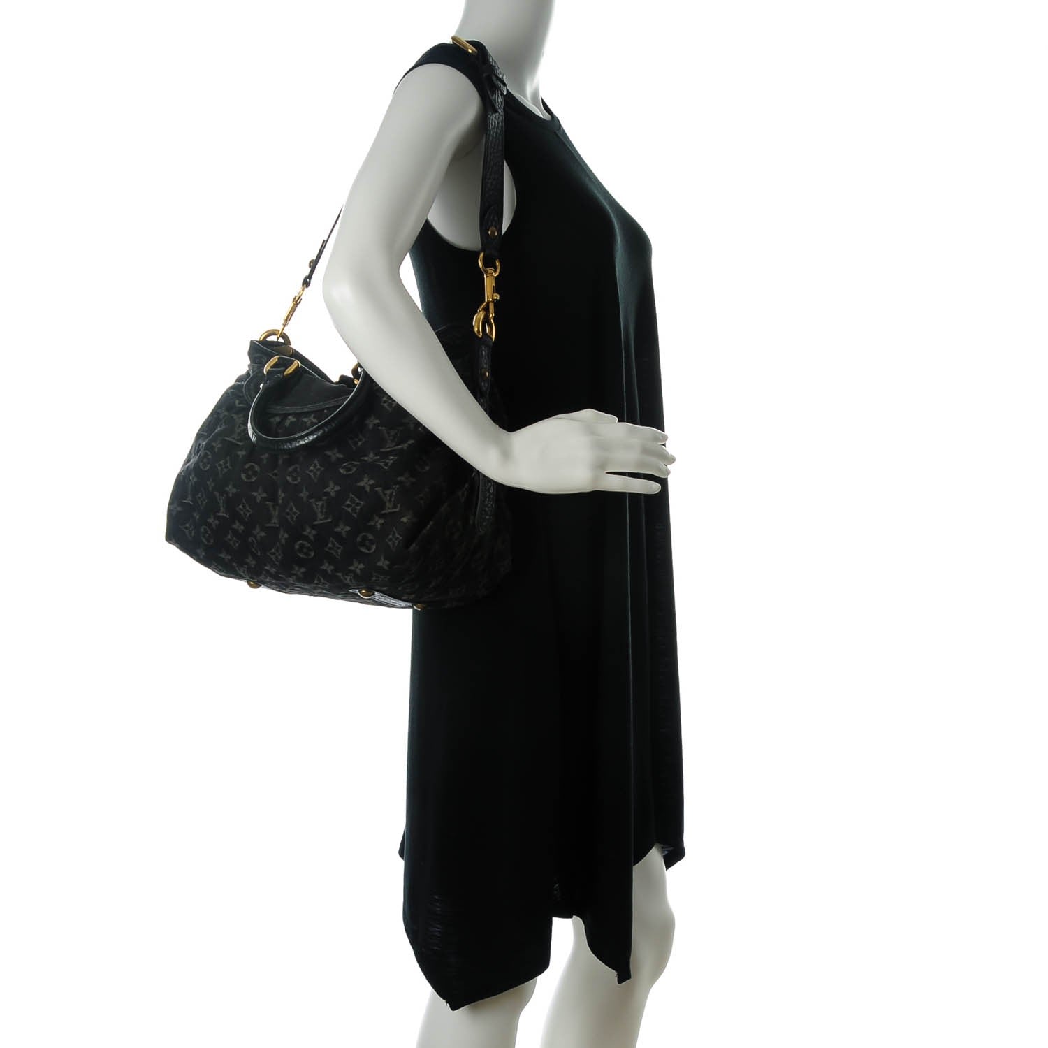 Louis Vuitton Denim Neo Cabby MM Black 2 of 6