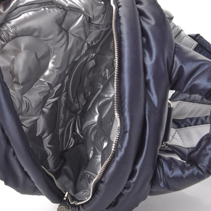 Chanel Nylon Embossed Small Doudoune Backpack Navy 5 of 7