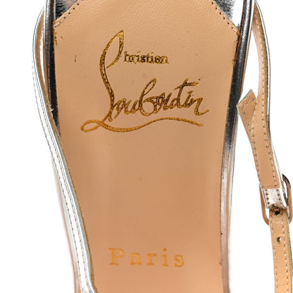Christian Louboutin Specchi Lady Max Spike T-Strap 100 Sandals 39 Argento 7 of 10