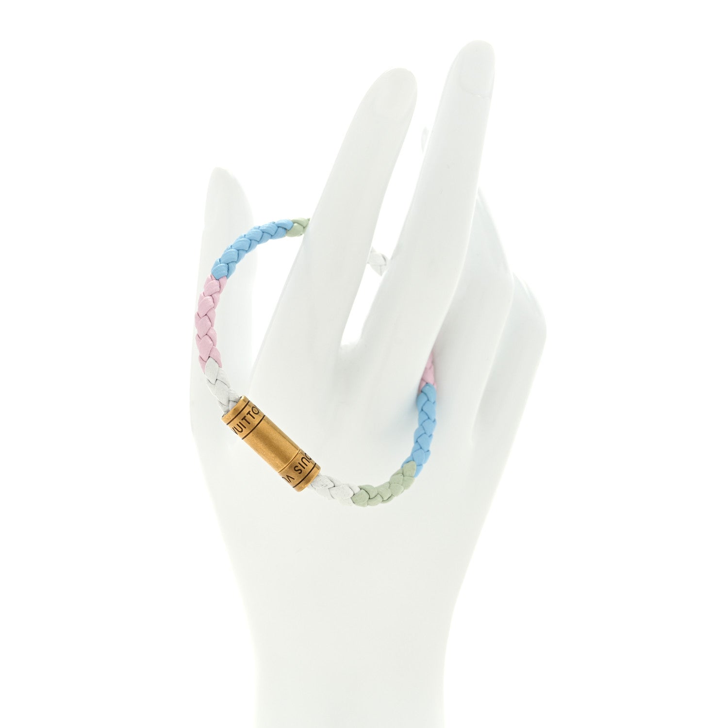 Louis Vuitton Keep It Braided Bracelet Green Pink Blue White 2 of 5