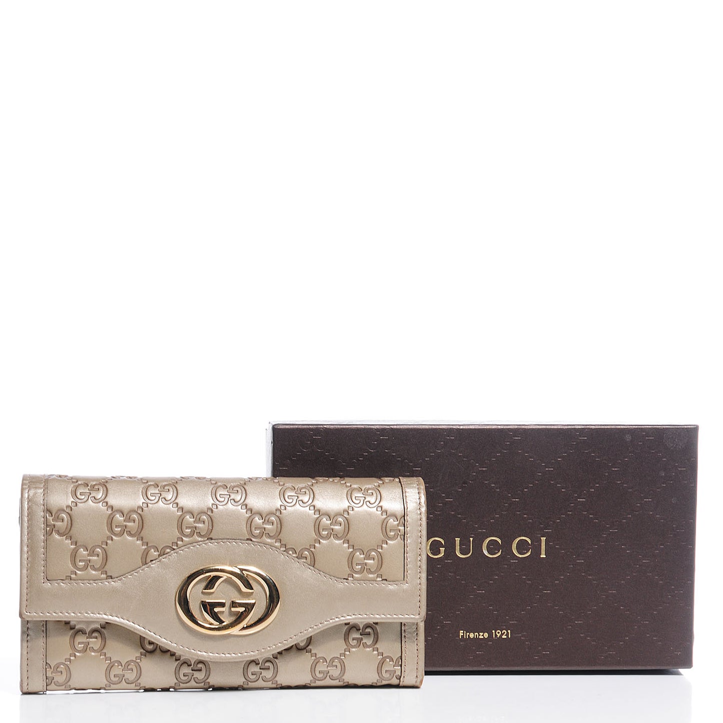Guccissima Sukey Continental Wallet Champagne