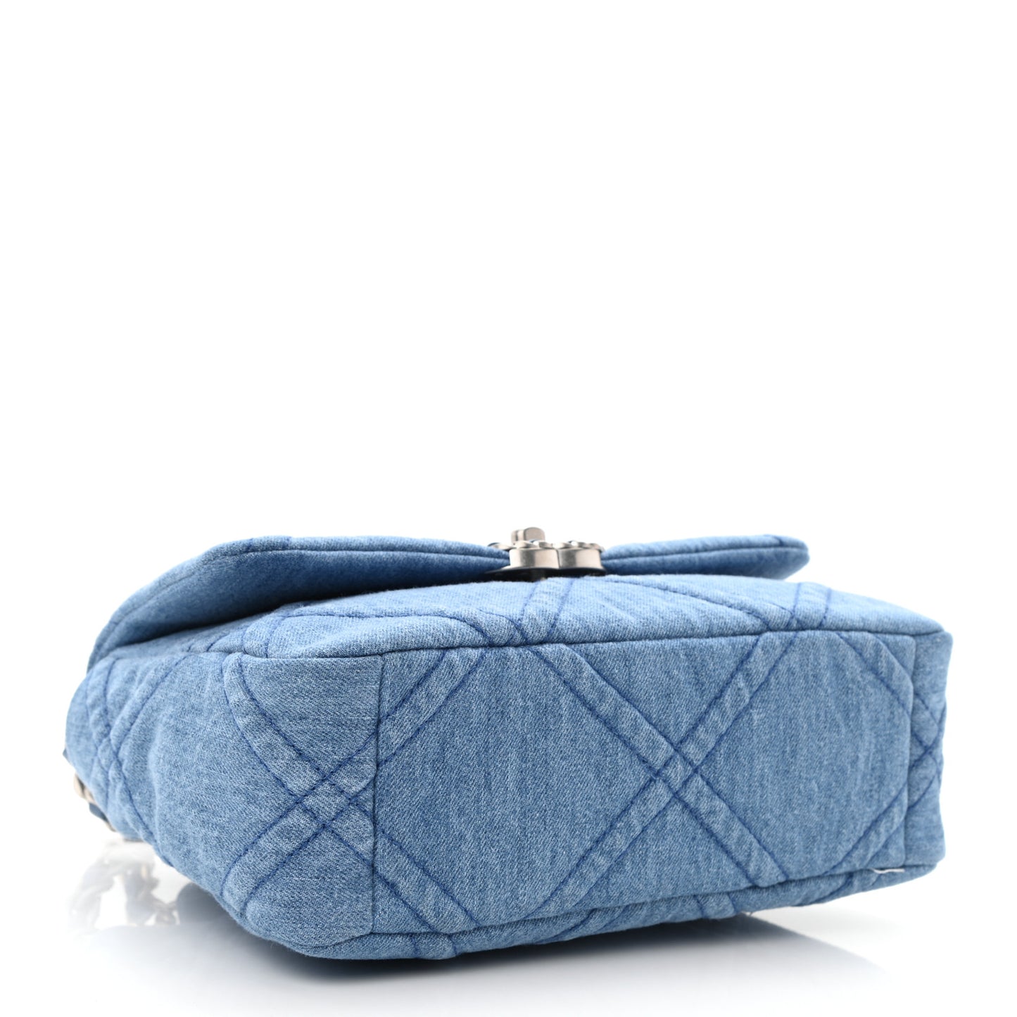 Denim Quilted Medium Chanel 19 Flap Blue