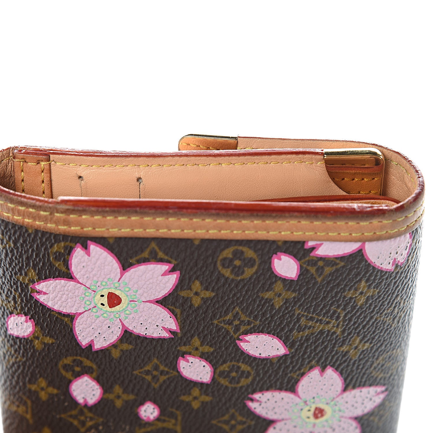 Louis Vuitton Monogram Cherry Blossom Porte Tresor International Wallet Brown 11 of 17