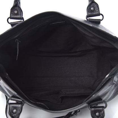 Balenciaga Shiny Grained Goatskin Black Metallic Edge City Black 7 of 10