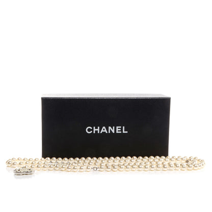 Chanel Pearl CC Double Strand Belt 95 Silver 7 of 7