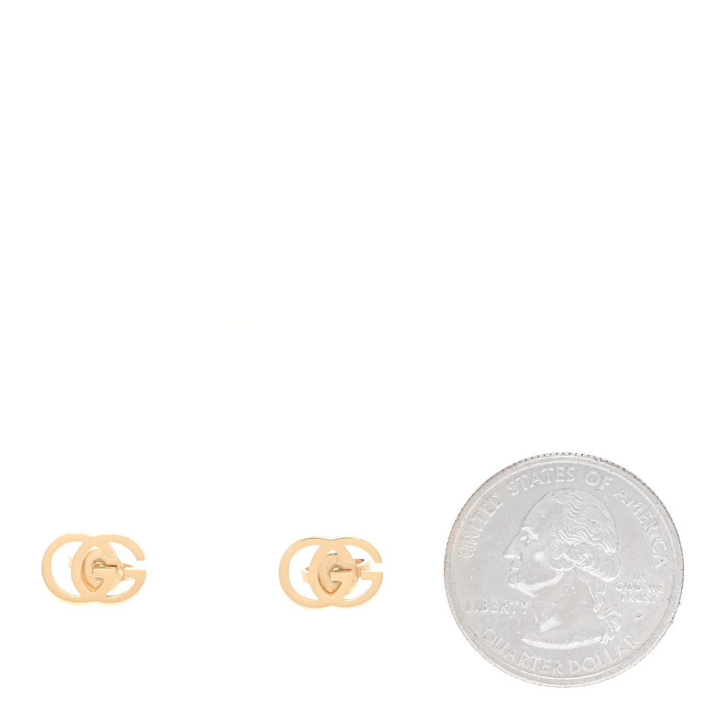 18K Yellow Gold GG Tissue Stud Earrings