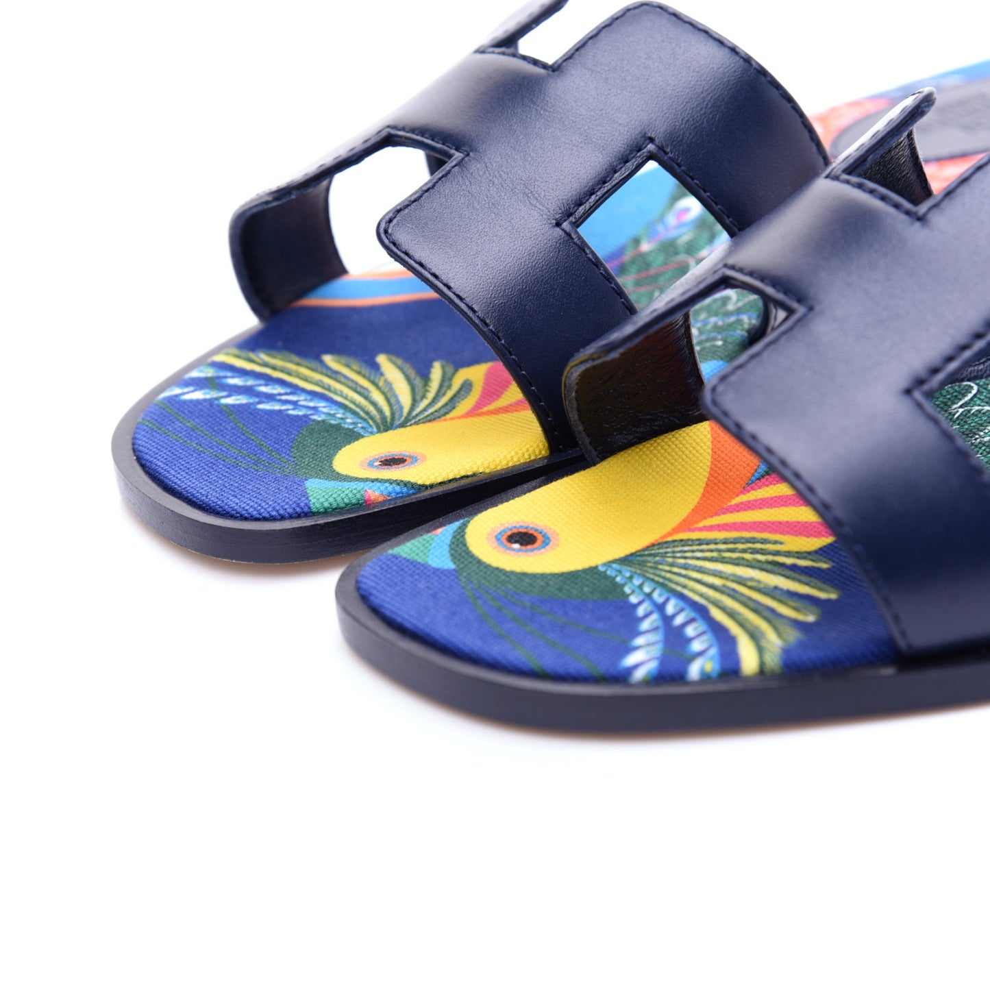 Calfskin Oran Sandals 36.5 Bleu