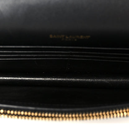 Saint Laurent Smooth Calfskin Classic Monogram Kate Tassel Chain Wallet Black 4 of 9