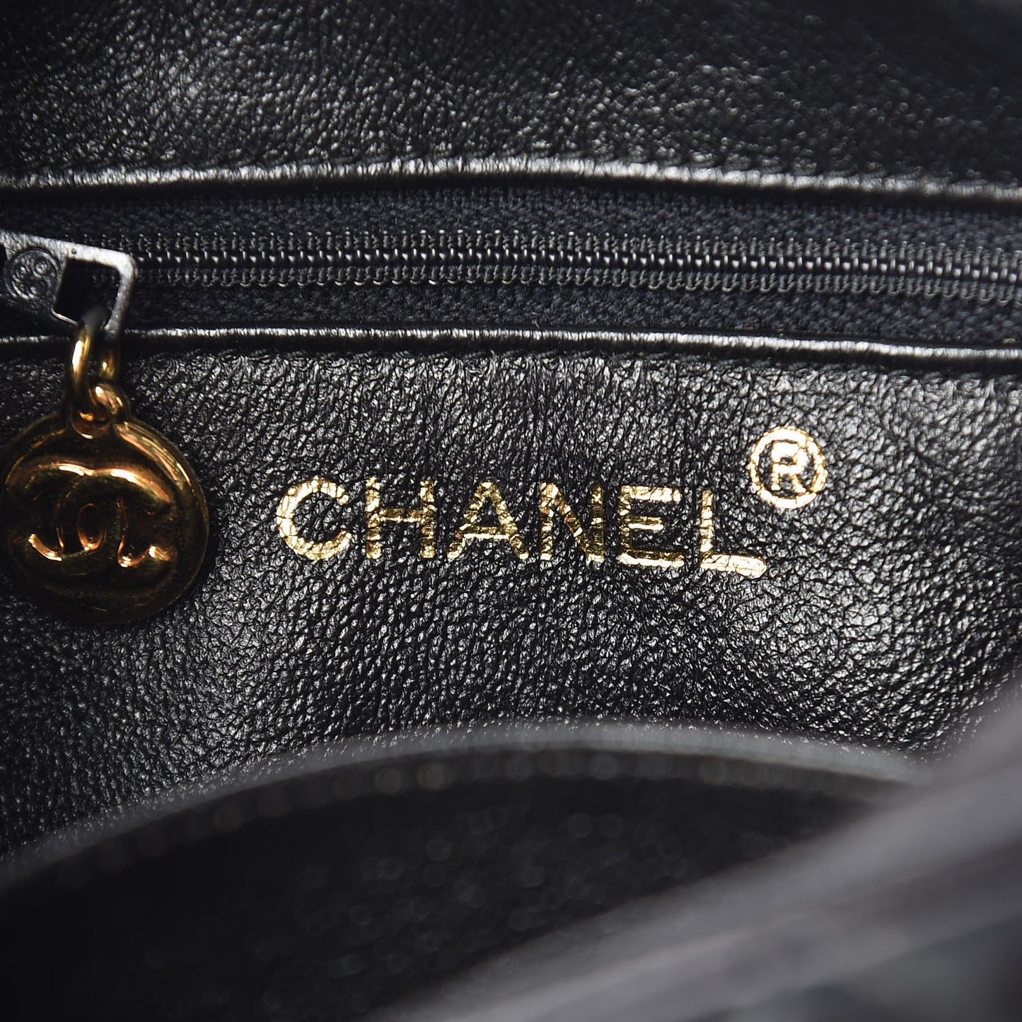 Lambskin Quilted CC Tassel Camera Case Black