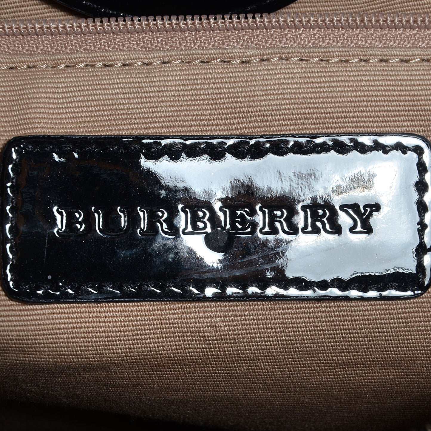 Patent Trim Supernova Check Medium Melbury Tote Black