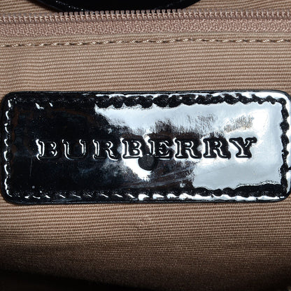 Burberry Patent Trim Supernova Check Medium Melbury Tote Black 8 of 12