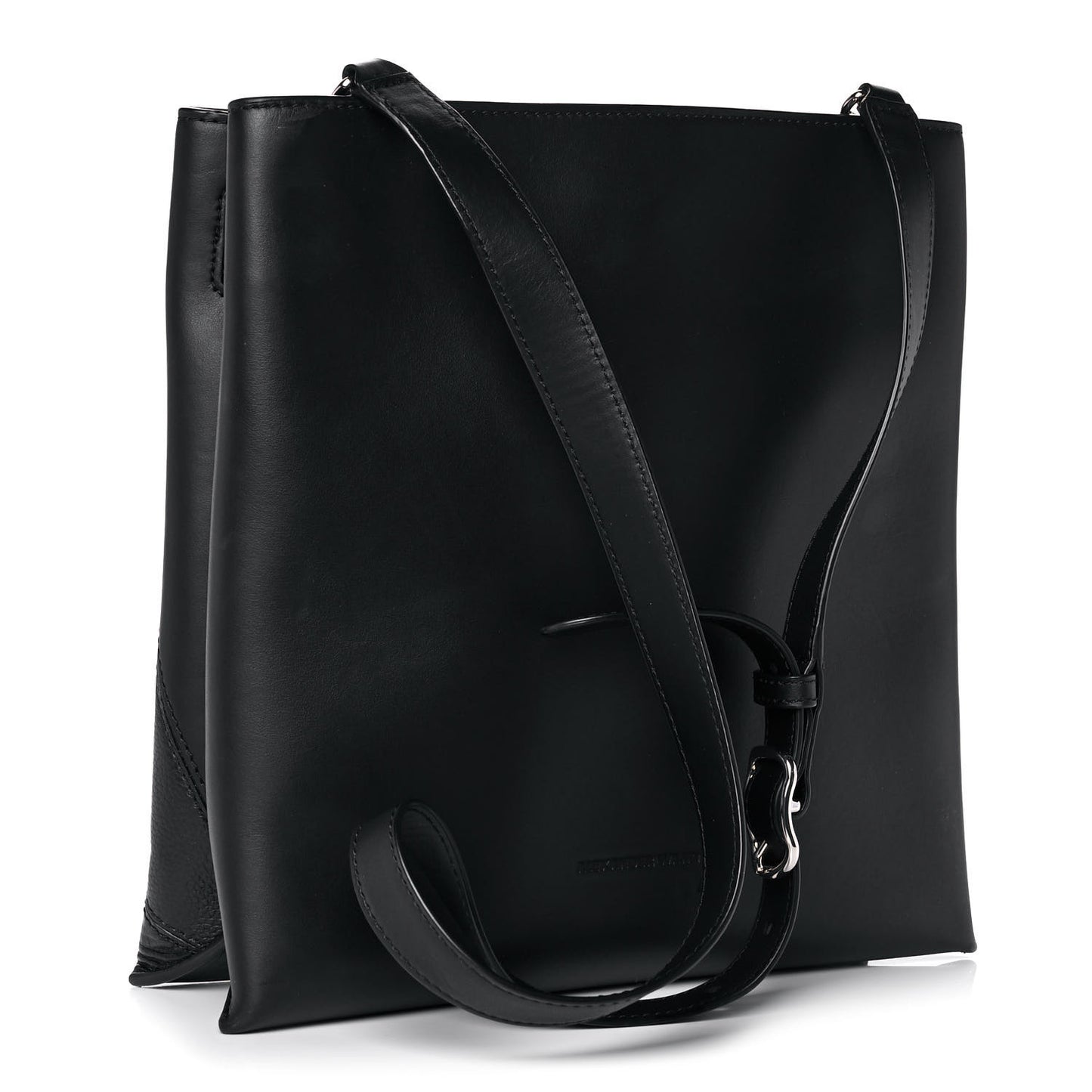 Suede Calfskin Crocodile Lizard Embossed Attica Chain Satchel Black
