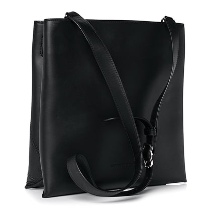 Alexander Wang Suede Calfskin Crocodile Lizard Embossed Attica Chain Satchel Black 2 of 9