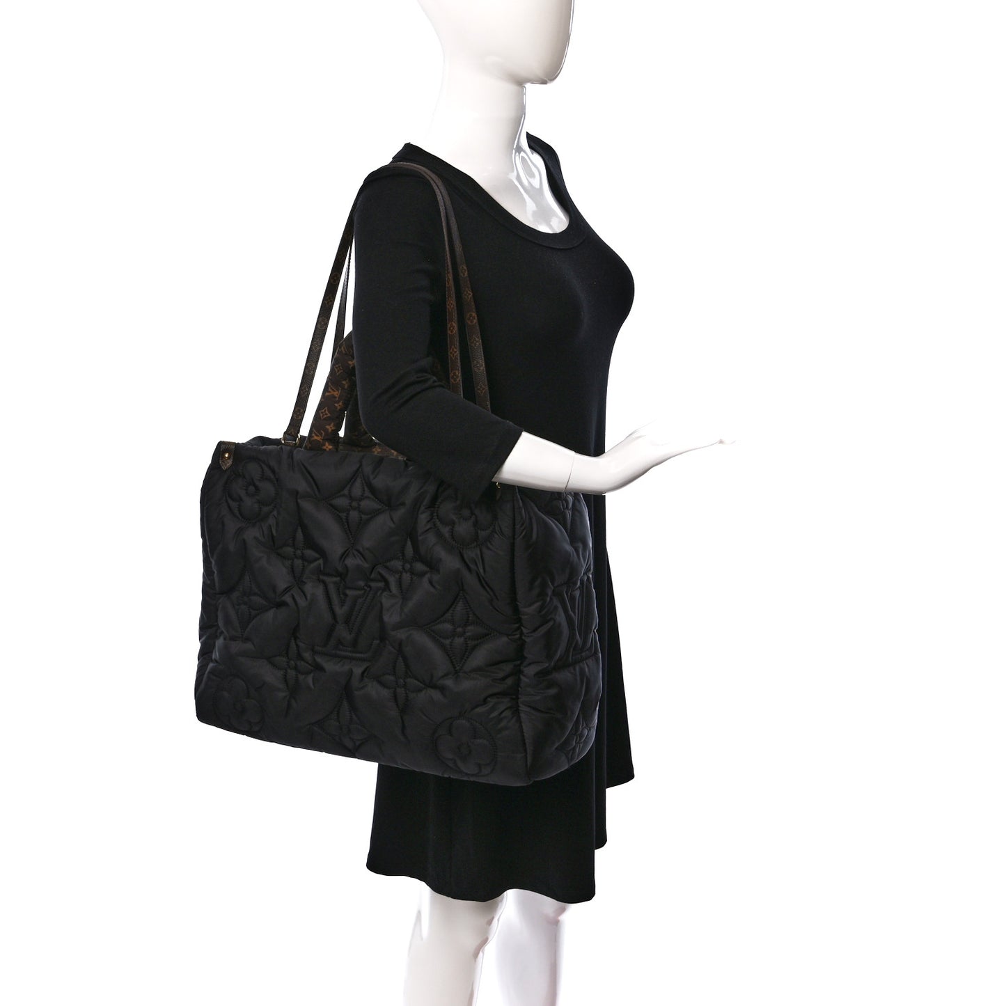 Econyl Monogram Pillow Giant Onthego GM Black