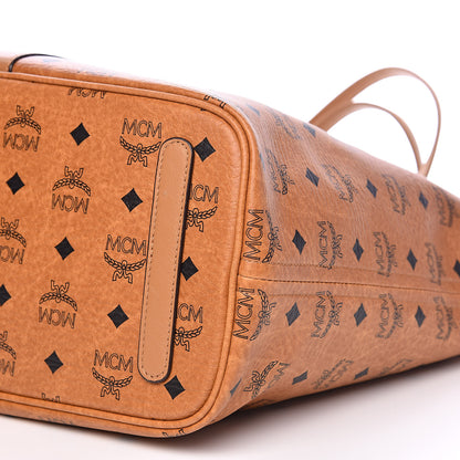 MCM Visetos Medium Liz Reversible Shopper Tote Cognac 13 of 16