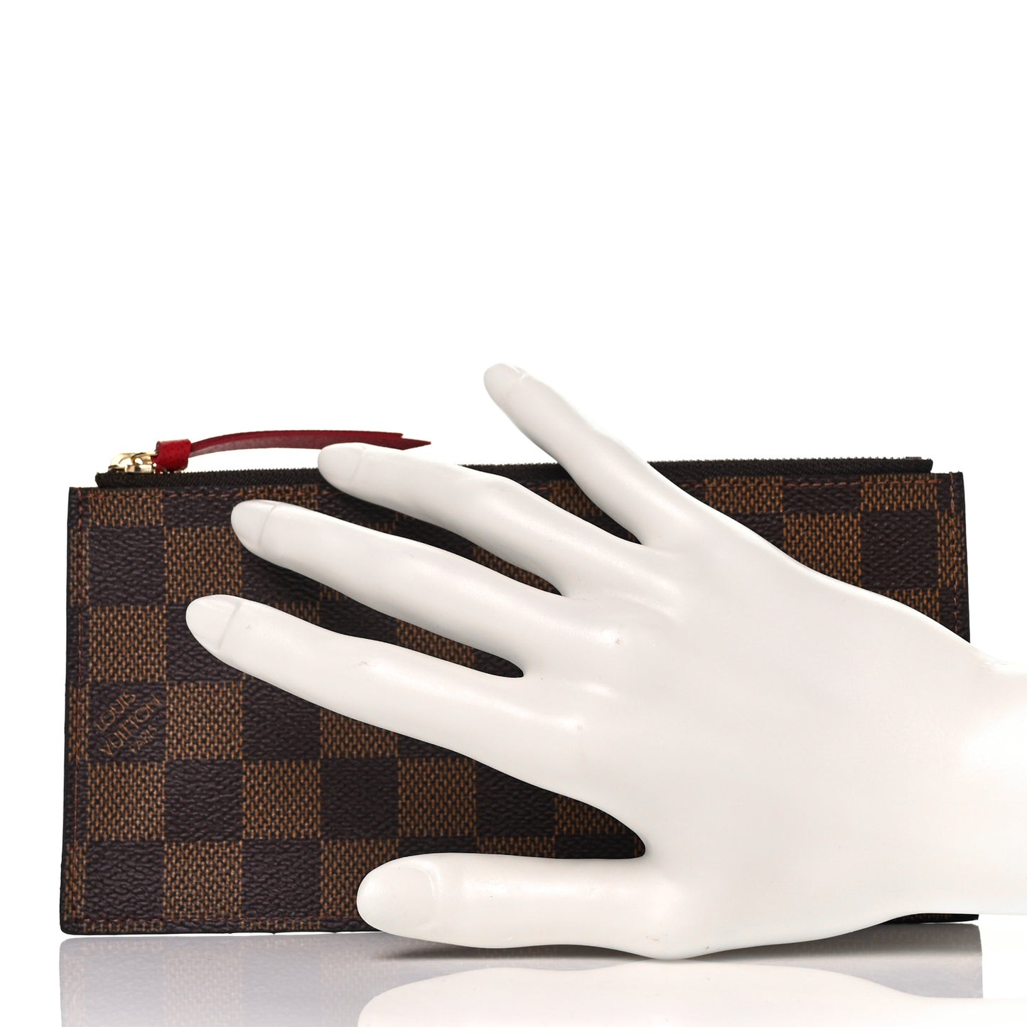 Damier Ebene Felicie Chain Wallet Zippered Insert