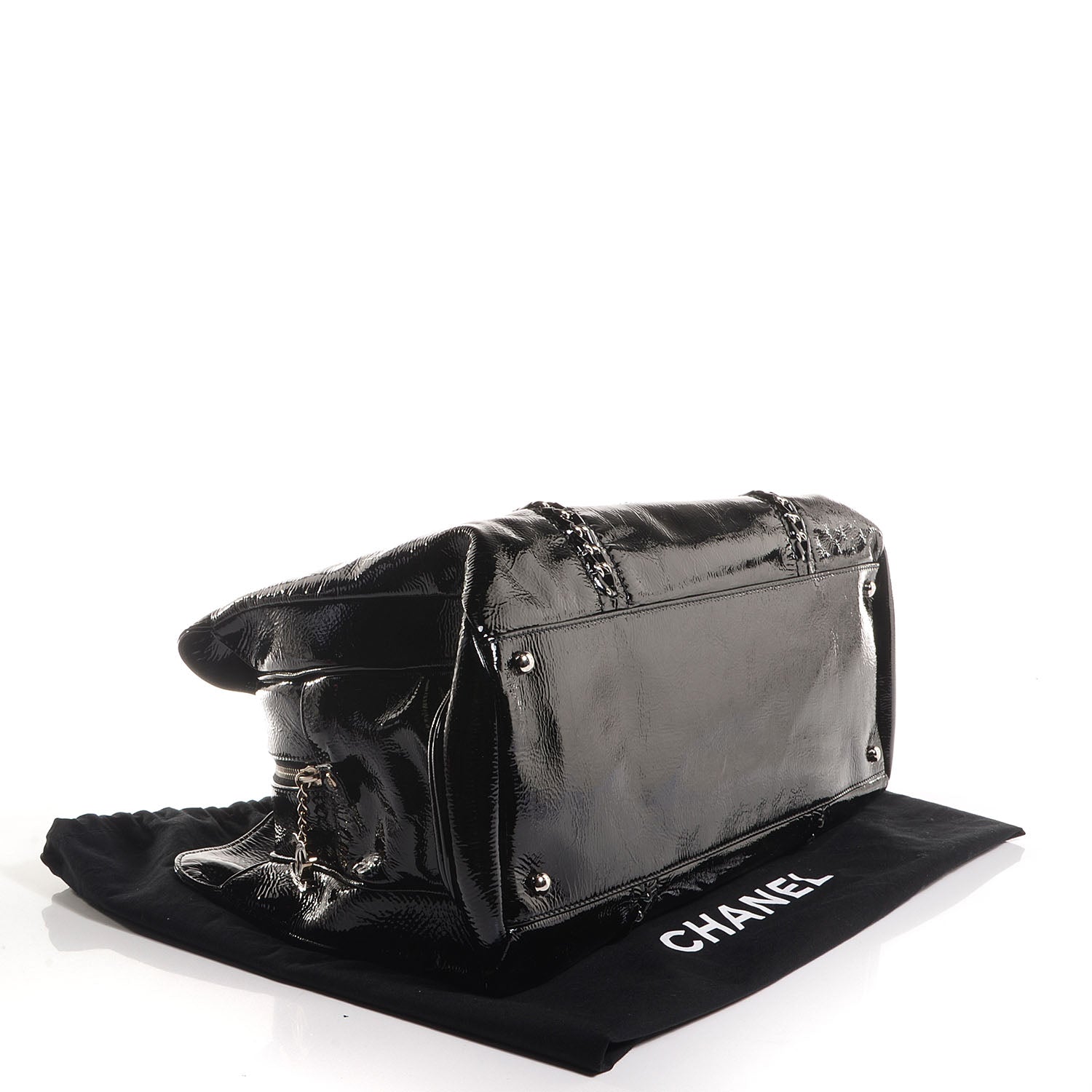 Chanel Patent Calfskin Large Luxe Ligne Tote Black 4 of 8