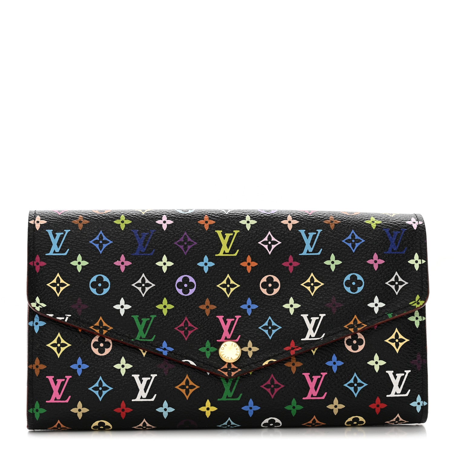 Louis Vuitton Monogram Multicolor Sarah Wallet NM Black Grenade 1 of 13