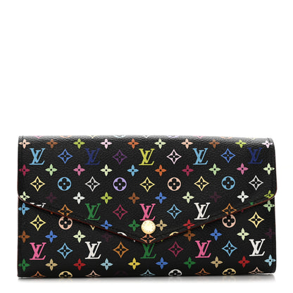 Louis Vuitton Monogram Multicolor Sarah Wallet NM Black Grenade 1 of 13