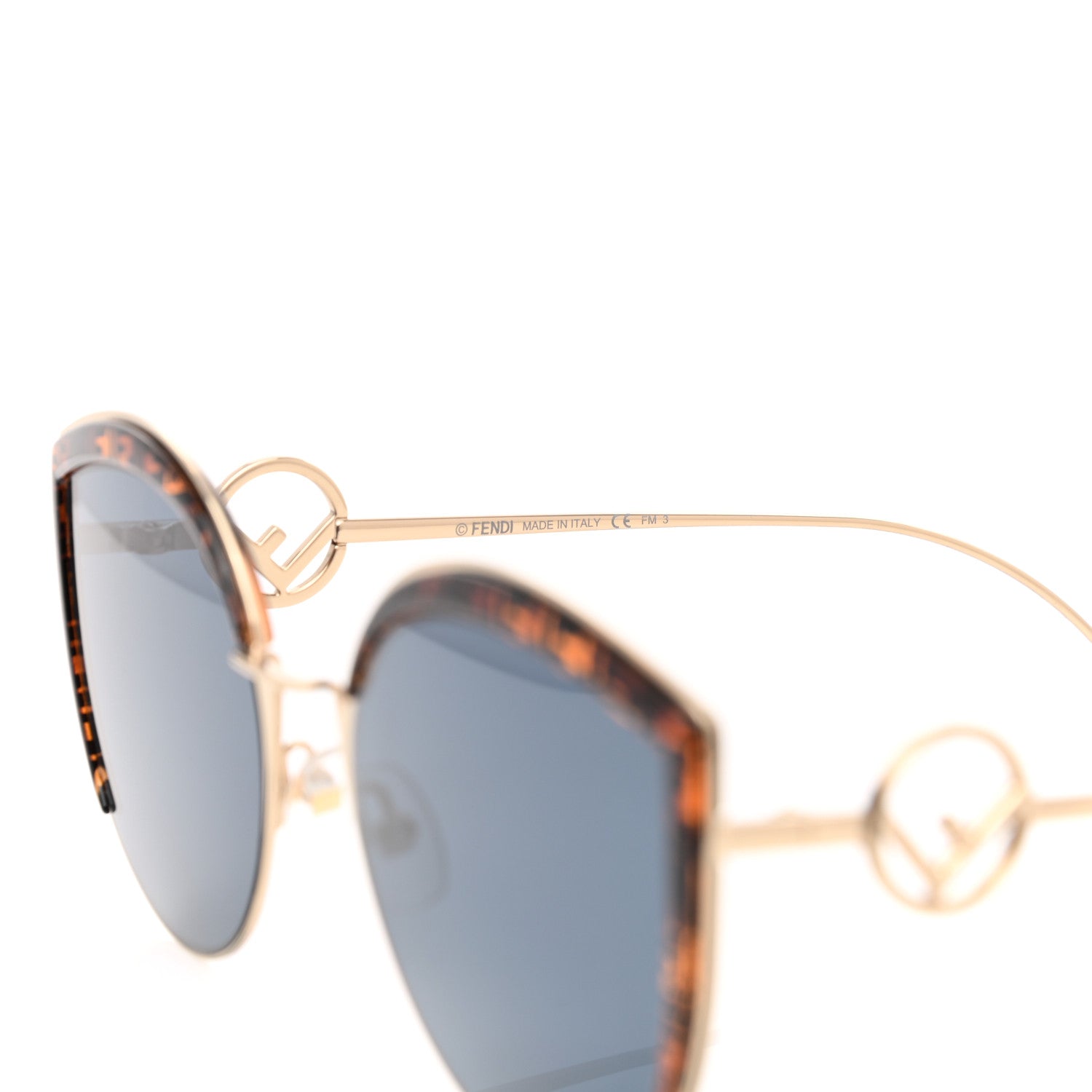 Fendi Metal Acetate F is Fendi FF Cat Eye Sunglasses FF 0290/S Blue Havana 5 of 7